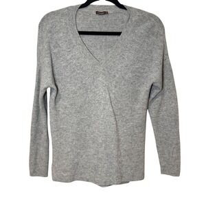 J McLaughlin‎ Cashmere Sweater V-Neck Pullover Gray Size XS